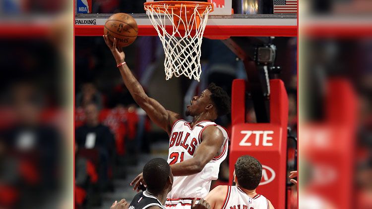 Pemain andalan Chicago Bulls, Jimmy Butler. Copyright: © Terrence Antonio James/Chicago Tribune/TNS/Getty Images
