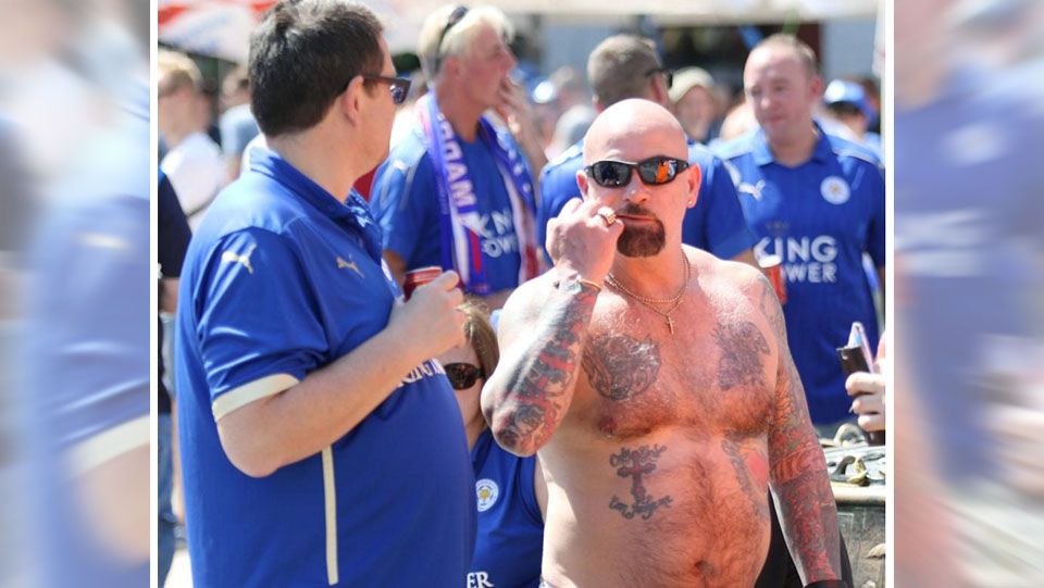 Fans Leicester City. Copyright: &copy; The Sun