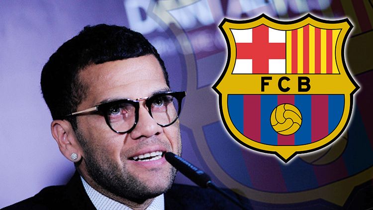 Neymar dan Dani Alves ketika masih memperkuat Barcelona. Copyright: Â© INDOSPORT