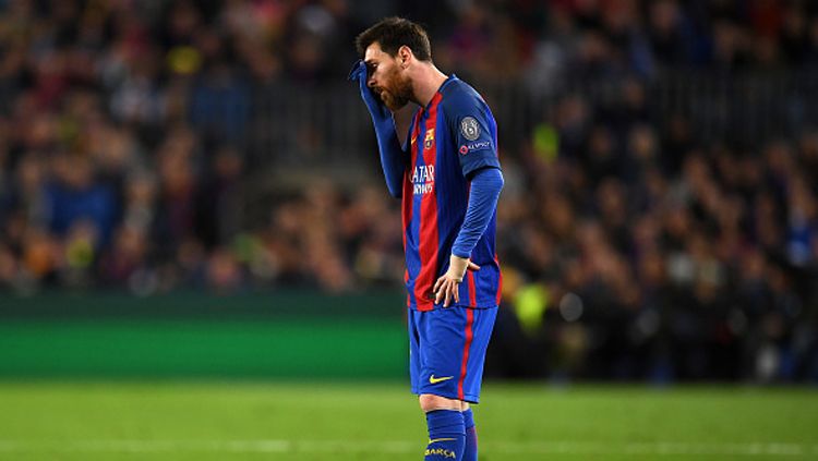 Messi gagal bawa Barcelona menang. Copyright: © Matthias Hangst/Bongarts/Getty Images