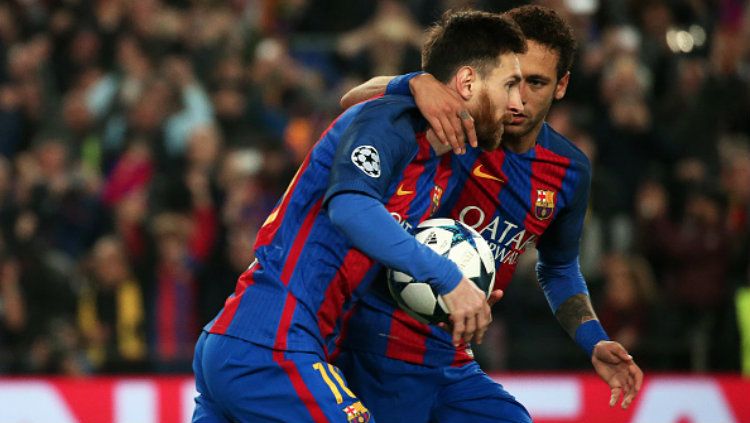 Lionel Messi dan Neymar. Copyright: © Urbanandsport/NurPhoto via Getty Images