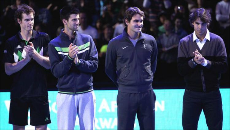 The Big Four dunia tenis: Andy Murray, Novak Djokovic, Roger Federer, dan Rafael Nadal. (Sumber: BBC via Getty). Copyright: © BBC/Getty