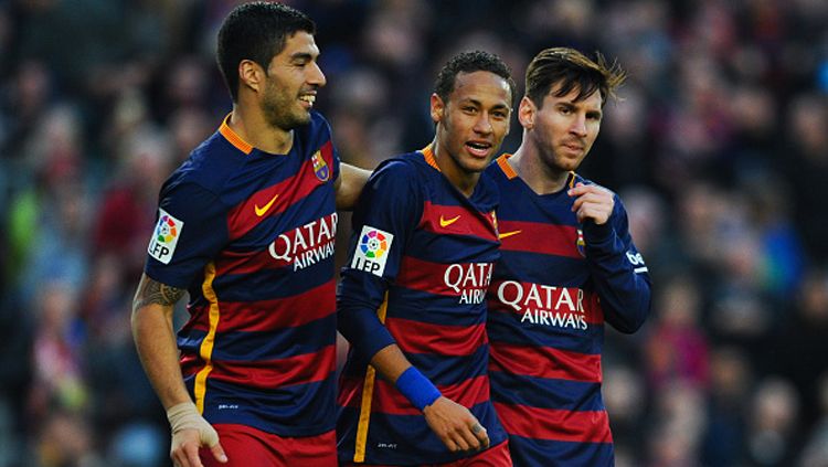 Trio MSN miliki rekor lebih baik ketimbang BBC. Copyright: © David Ramos/Getty Images