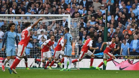 Arsenal vs Manchester City di semifinal Piala FA. Copyright: © Shaun Botterill/Getty Images