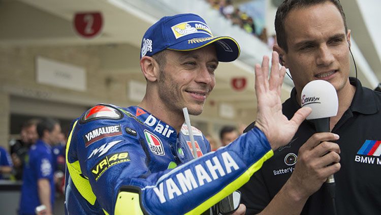 Pembalap Yamaha, Valentino Rossi. Copyright: © Mirco Lazzari gp/Getty Images