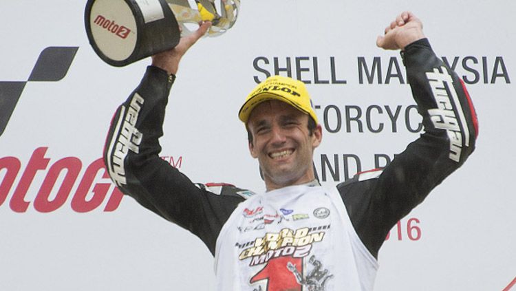 Johann Zarco saat menjadi juara Moto2. Copyright: &copy; Mirco Lazzari gp/Getty Images