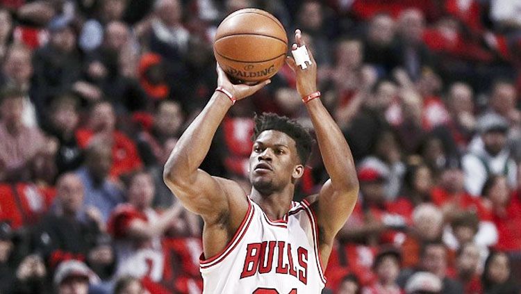 Pebasket Chicago Bulls, Jimmy Butler. Copyright: © Bilgin Sasmaz/Anadolu Agency/Getty Images