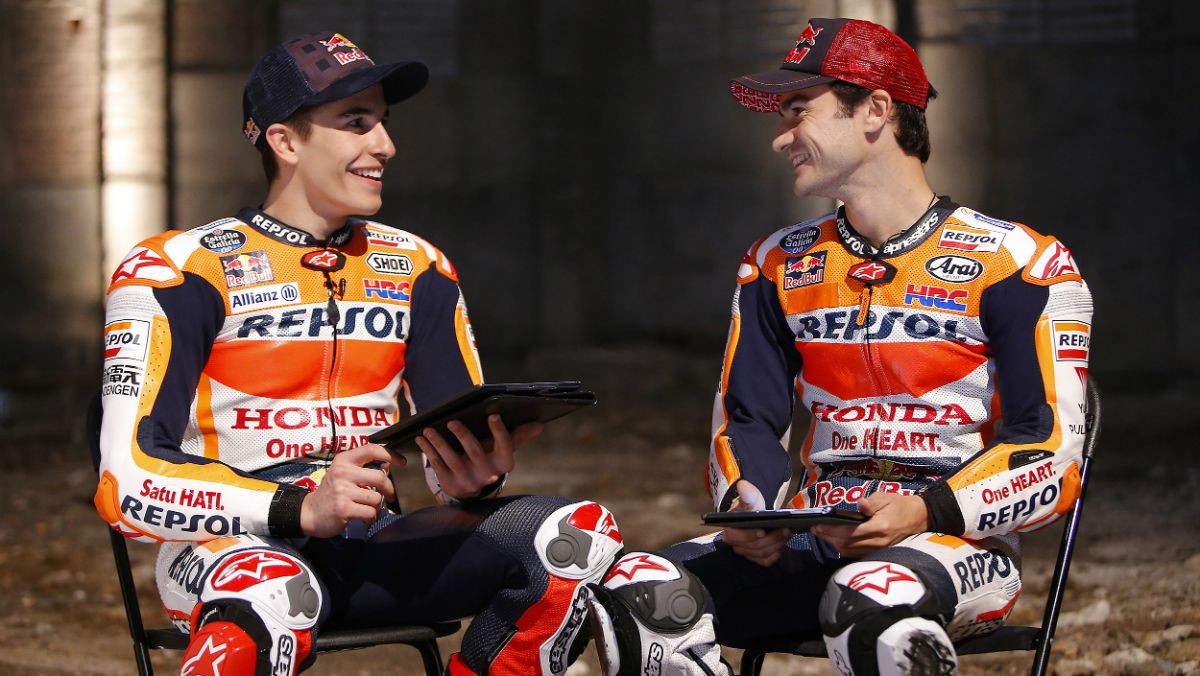 Marc Marquez dan Dani Pedrosa. Copyright: © Repsol Media