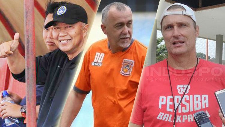 kiri-kanan: Hanafi, Dragan Djukanovic, dan Timo Scheunemann. Copyright: &copy; INDOSPORT