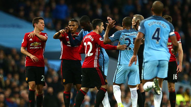 Manchester City vs Manchester United. Copyright: © AMA/Getty Images