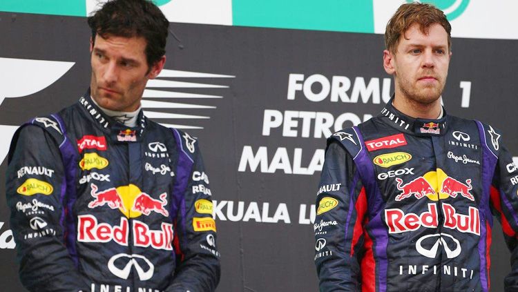 Sebastian Vettel dan Mark Webber di GP Malaysia 2013. Copyright: © motor1