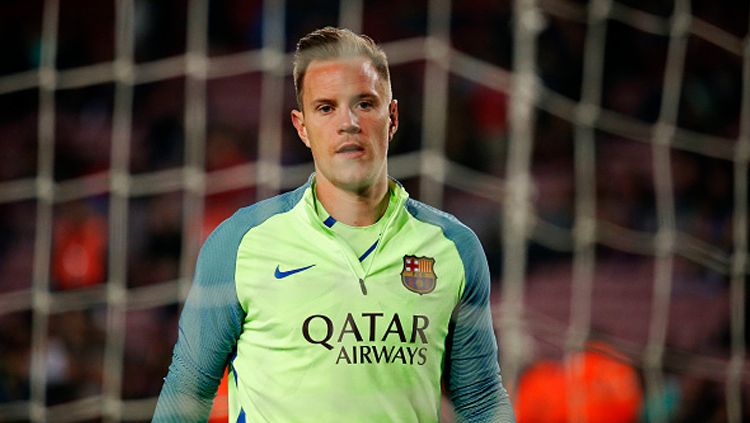 Kiper utama Barcelona, Marc-Andre ter Stegen. Copyright: © Urbanandsport/NurPhoto via Getty Images