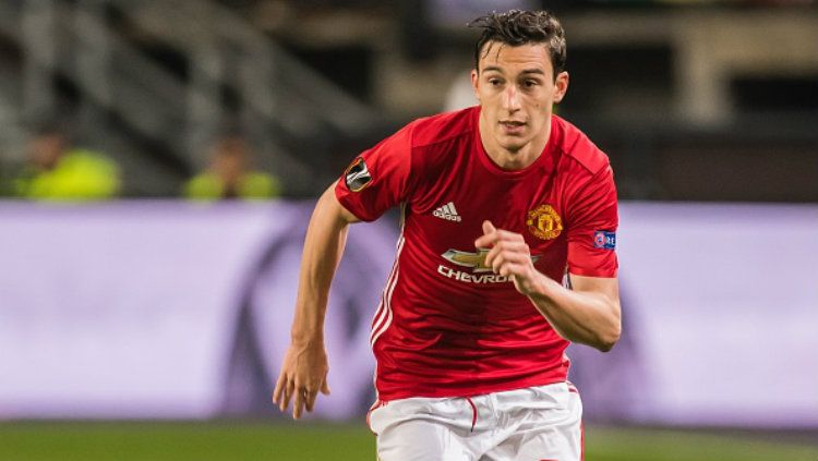 Juventus ungguli Inter Milan dalam mendatangkan bek sayap Manchester United, Matteo Darmian. Copyright: © VI Images via Getty Images