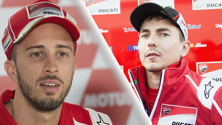 Jorge Lorenzo dan Andrea Dovizioso. Copyright: © Mirco Lazzari gp/Getty Images