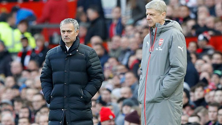 Arsene Wenger vs Jose Mourinho. Copyright: © Martin Rickett/PA Images via Getty Images