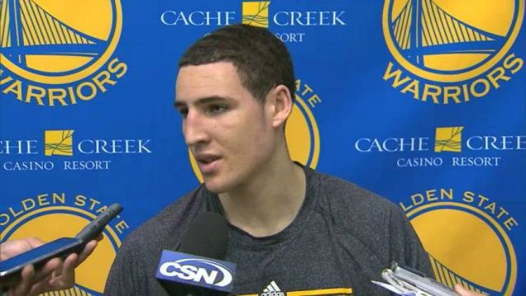 Klay Thompson saat baru direkrut Golden State Warriors. Copyright: © csnbayarea.com