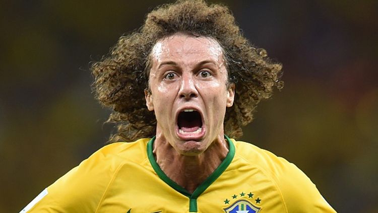 Bek Chelsea berkebangsaan Brasil, David Luiz. Copyright: © VANDERLEI ALMEIDA/AFP/Getty Images