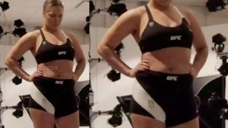 Berat badan berlebih yang pernah dimiliki oleh Ronda Rousey. Copyright: &copy; thesportster