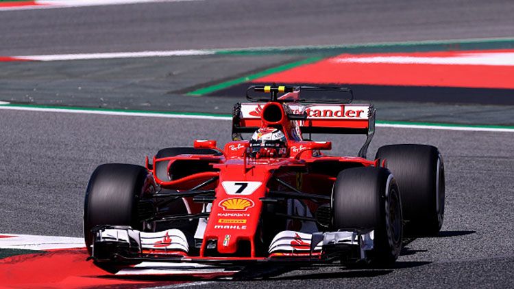 Pembalap Ferrari, Kimi Raikkonen. Copyright: © Alex Caparros/Getty Images