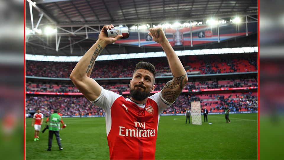 Olivier Giroud, Penyerang Arsenal. Copyright: © Michael Regan/GettyImages