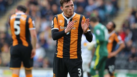 Andrew Robertson, semasa masih berseragam Hull City. Copyright: © Getty Images