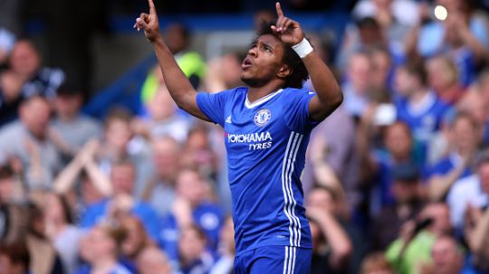 Salah satu pemain bintang Chelsea, Willian. Copyright: © Catherine Ivill/AMA/Getty Images