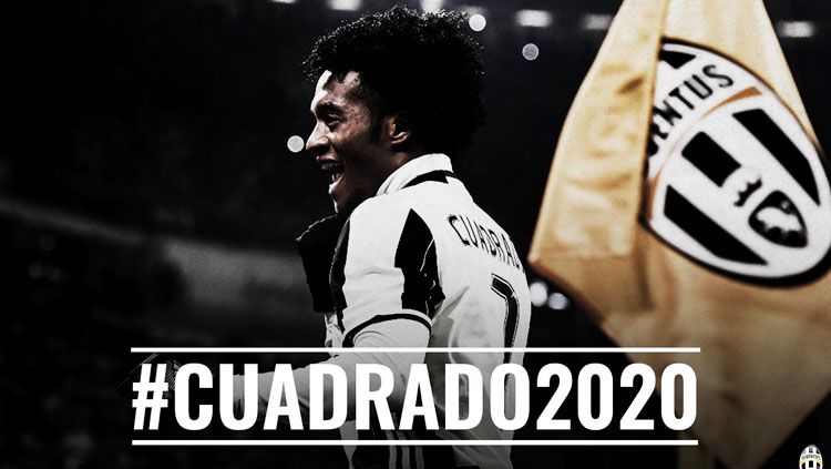 Juan Cuadrado resmi dikontrak Juventus hingga 2020. Copyright: © Twitter@juventusfcen