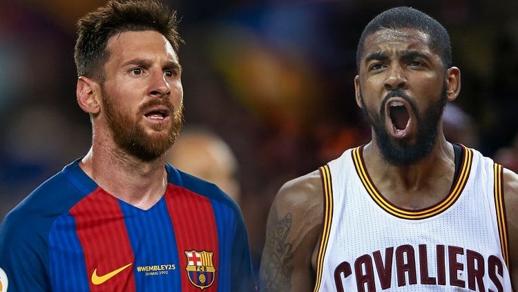 Kyrie Irving dan Lionel Messi. Copyright: © Getty Images