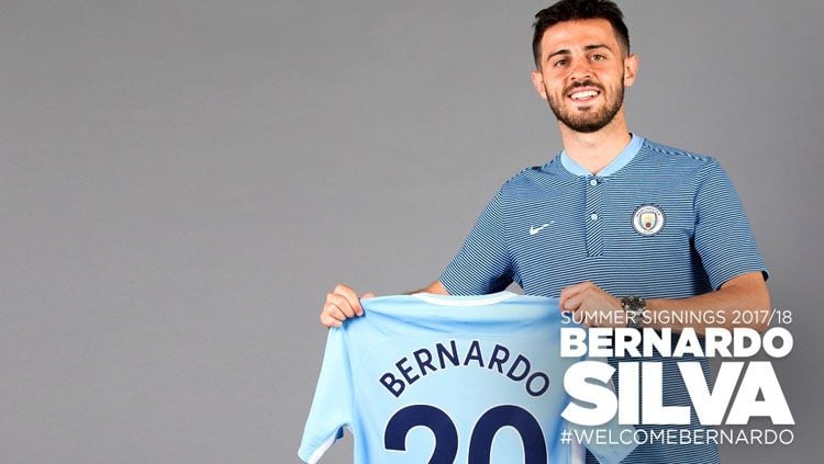 Bernardo Silva, rekrutan anyar Manchester City. Copyright: © Twitter/@ManCity