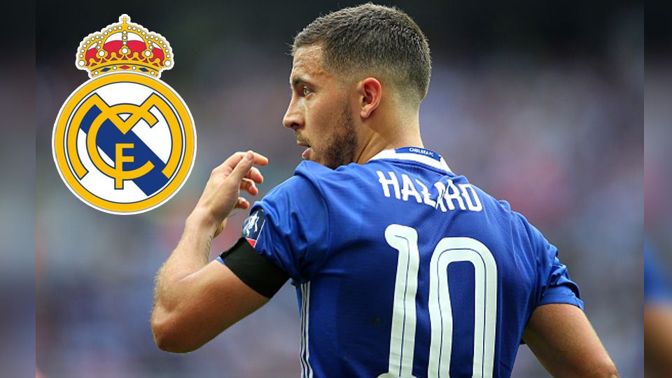 Pemain megabintang Chelsea, Eden Hazard ingin dibeli oleh Real Madrid. Copyright: © Catherine Ivill/GettyImages