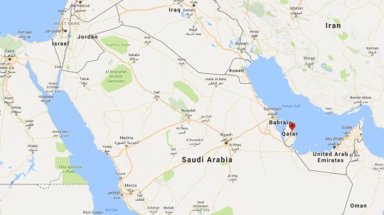 Krisis diplomatik yang melibatkan Qatar dan 7 negara tetangga. Copyright: © google maps