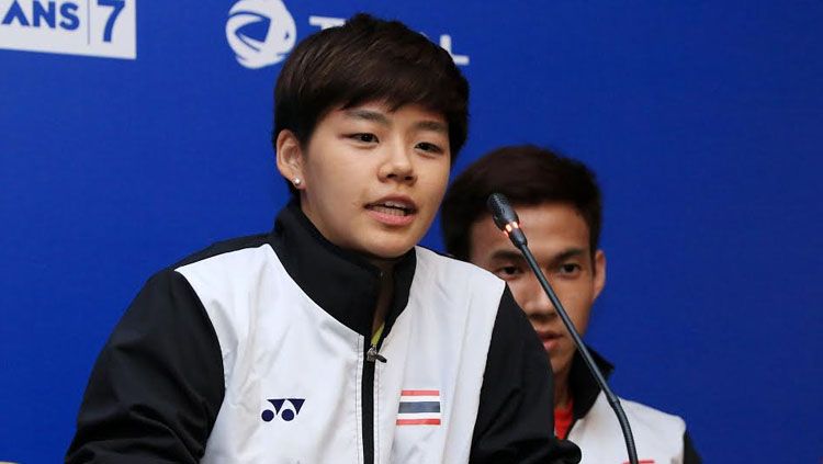 Akibat salah memasukkan input nama, pebulu tangkis ganda campuran Thailand, Sapsire Taerattanachai, harus memupus harapannya tampil di Denmark Open 2019. Copyright: © HUMAS PBSI