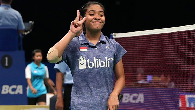 Gregoria Mariska di babak kualifikasi Indonesia Open 2017. Copyright: © PBSI.