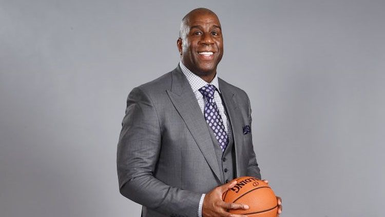 Legenda Los Angeles Lakers, Magic Johnson. Copyright: © getty images