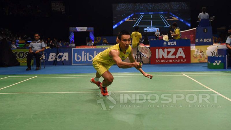 Lee Chong Wei takluk di babak kedua Indonesia Open 2017. Copyright: © Herry Ibrahim/Indosport