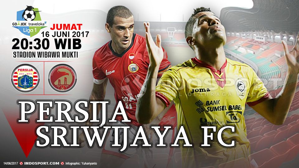 Susunan Persija Jakarta vs Sriwijaya FC. Copyright: &copy; Grafis: Tim/Indosport.com