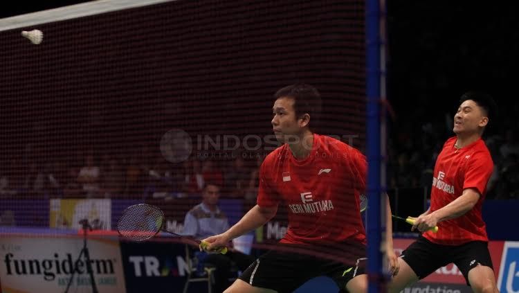 Hendra Setiawan dan Tan Boon Heong. Copyright: &copy; Herry Ibrahim/Indosport.com