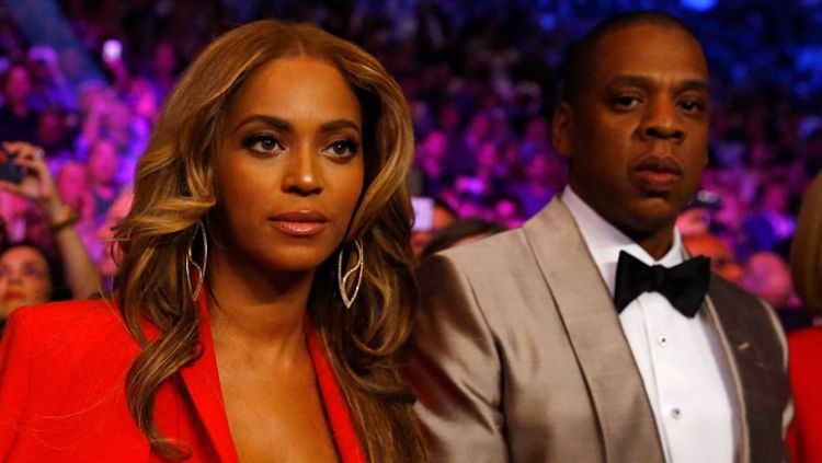 Beyonce dan Jay Z menghadiri duel Mayweather vs Pacquiao. Copyright: ©