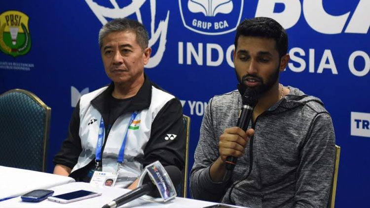 Prannoy Haseena Sunil Kumar dan Mulyo Handoyo. Copyright: © Herry Ibrahim/Indosport.com