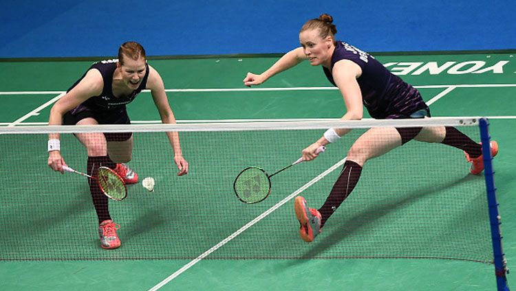 Jawara Malaysia Open sektor ganda putri asal Denmark, Christinna Pedersen dan Kamilla Rytter Juhl, yang menikah dengan sesama jenis. Copyright: © Indosport.com