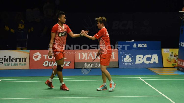 Tontowi Ahmad/Liliyana Natsir di semifinal Indonesia Open 2017. Copyright: © Herry Ibrahim/INDOSPORT