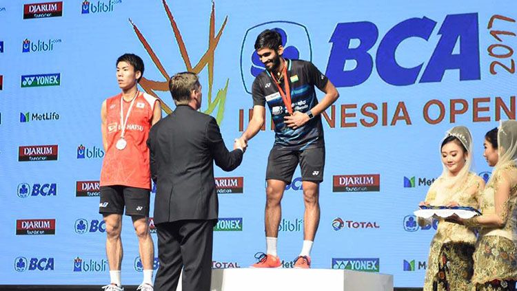 Kidambi Srikanth menjadi salah satu juara di Indonesia Open 2017. Copyright: © Herry Ibrahim/INDOSPORT