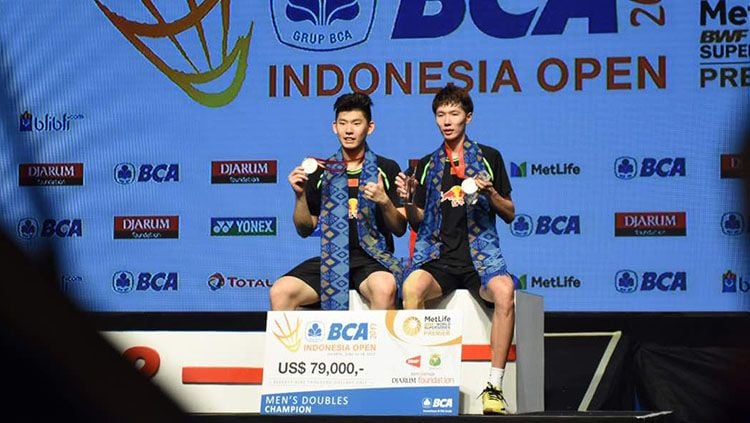 Li Junhui/Liu Yuchen di Indonesia Open 2017. Copyright: © Herry Ibrahim/INDOSPORT