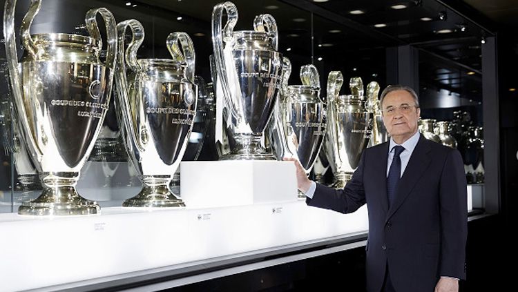 Florentino Perez kembali jadi presiden Real Madrid hingga 2021. Copyright: © getty images