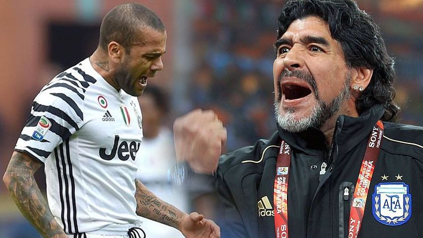 Ejek Gol Tangan Tuhan Maradona Dani Alves Idiot Indosport