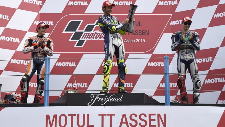 Podium MotoGP Assen 2015. Copyright: © 