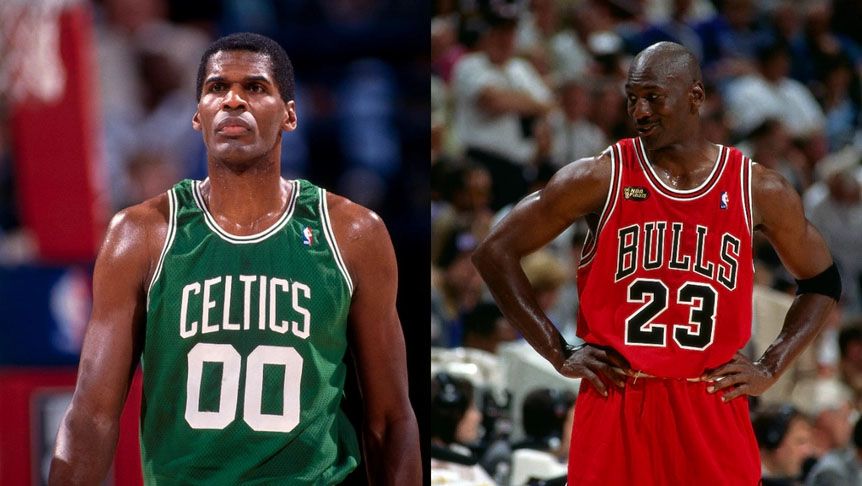 Robert Parish dan Michael Jordan. Copyright: © thesportster.com