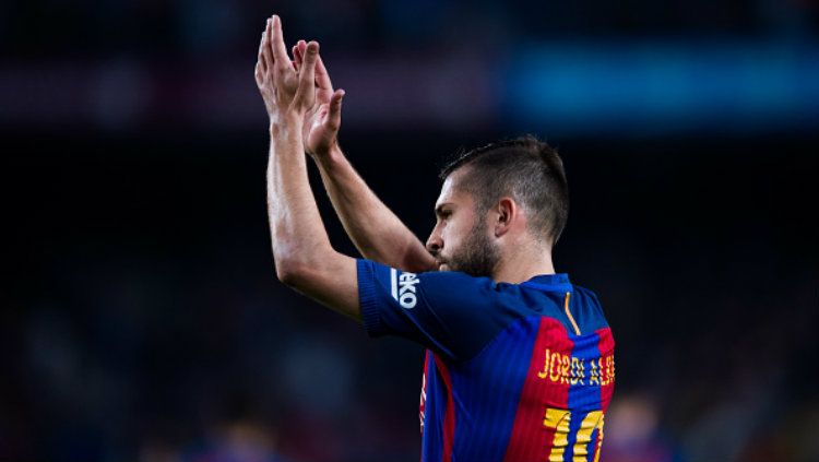 Klub Liga Italia (Serie A) Inter Milan mendapat pukulan telak terkait kepindahan wingback Barcelona, Jordi Alba. Copyright: © Alex Caparros/Getty Images