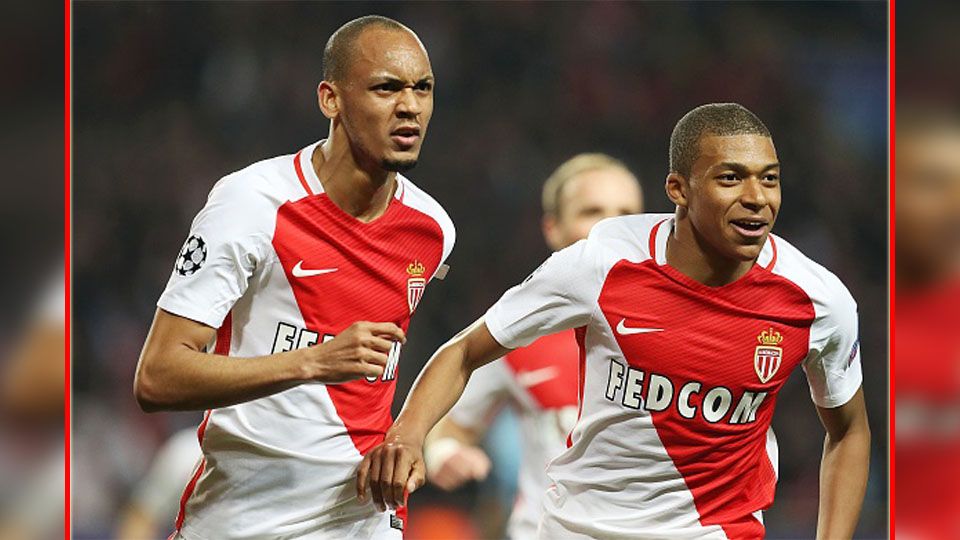 Fabinho dan Kylian Mbappe, dua bintang AS Monaco. Copyright: © getty images