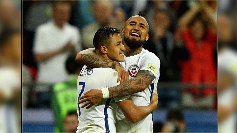 Chile berhasil lolos ke final Piala Konfederasi 2017. Copyright: © getty images